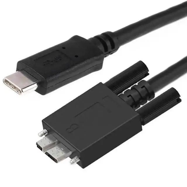 Alt view image 2 of 5 - USBC to Micro USB 3.0 Data Cable with Screw Mount, 5Gbps HighSpeed for Industrial Camera & Hard Disk