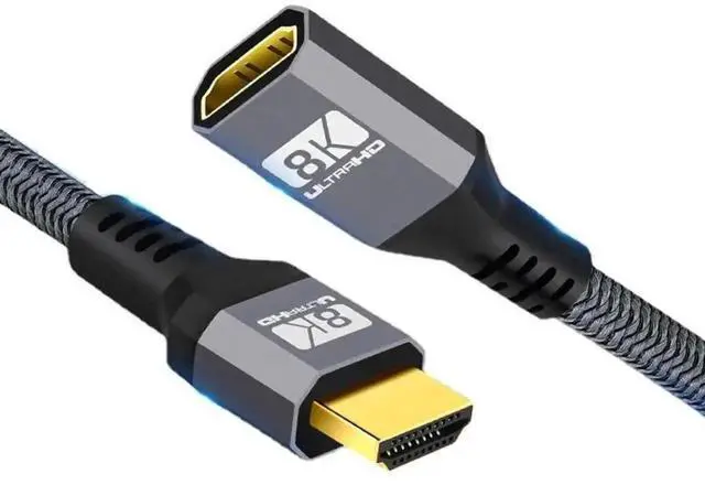 Main image of 1.5M HDMI 2.1 Male to Female Extension Cable, 8K@60Hz 4K@120Hz 48Gbps UHD Cord, Supports 3D & Audio