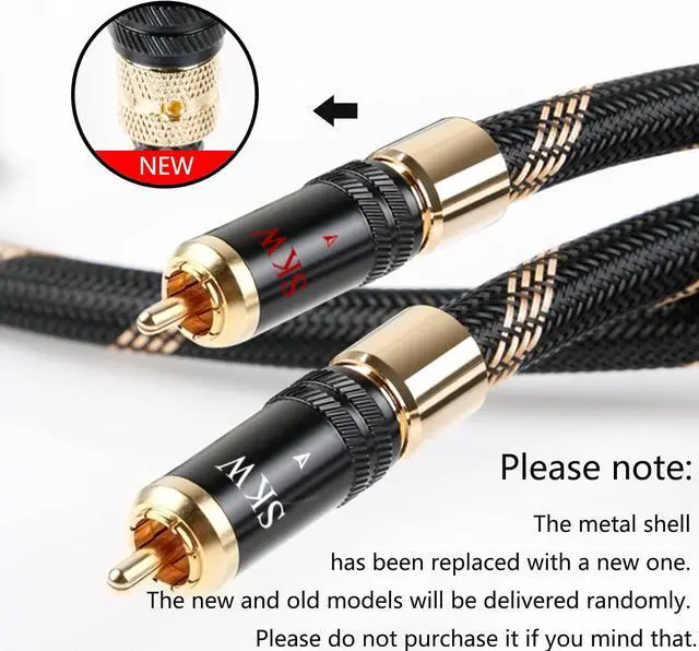 Alt view image 4 of 7 - Audiophile Series Locking 2RCA Cable, Secure-Fit Connection | Heavy-duty 10mm noise-damping jacket, 24K gold-plated locking plugs, low-loss signal path, high-end turntables and preamps