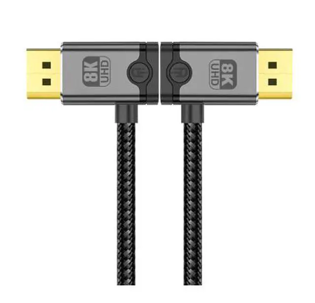 Alt view image 2 of 5 - DisplayPort 2.1 Cable 8K@60Hz 16K Ultra HD DP Male to Male Cable, 360Hz High Refresh Rate Video Cable for PC Monitor TV Projector Gaming