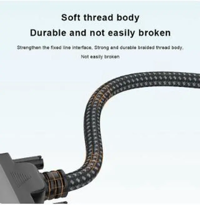 Alt view image 4 of 4 - 3.3FT USB-C to DVI Adapter Cable 1080P@60Hz, Type-C Male to DVI Converter for Laptop Phone Monitor Projector with Braided Cable