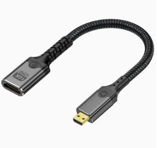 Main image of Micro HDMI to HDMI Cable 16K Ultra HD, HDMI Type D Male to Type A Male Video Cable with 3D Audio & Video Sync for Camera Laptop TV Monitor