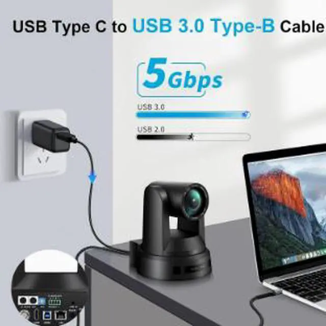 Alt view image 3 of 4 - 16.4FT USB-C to USB-B 3.0 Cable, Type-C Male to USB-B Printer Cable for Printer External Hard Drive Scanner with Gold-Plated Connector
