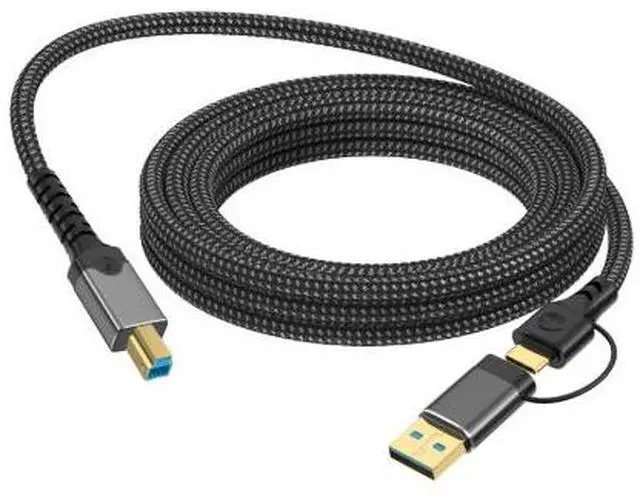 Main image of 9.8FT USB 3.0 Printer Cable, USB-A Male to USB-B 3.0 Male Data Cable 5Gbps for Printer Scanner External Hard Drive Audio Device
