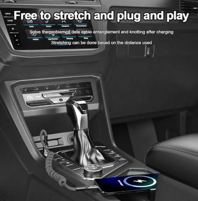 Alt view image 3 of 5 - USB4 Type-C to Type-C Spring Cable, 40Gbps Data Transfer USB-C Cable with PD 240W Fast Charging 8K@60Hz Video Support Thunderbolt 4 Compatible Braided Cord