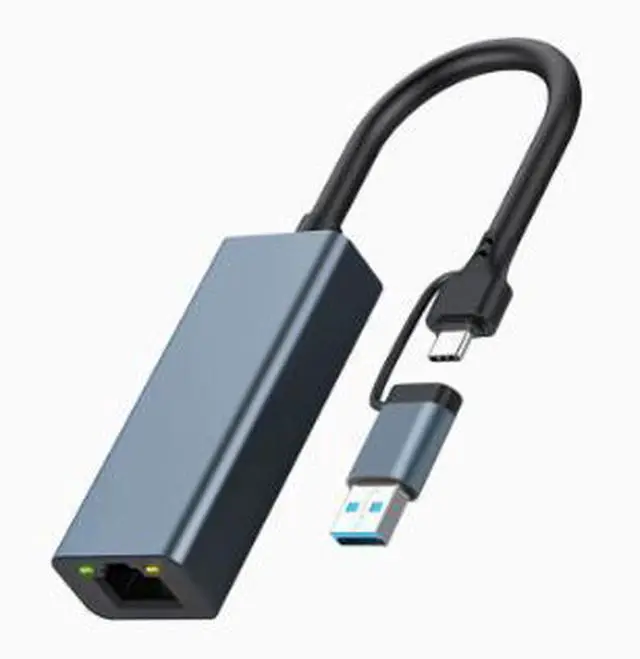 Main image of USB to Gigabit Ethernet Adapter, USB-A to RJ45 LAN Network Adapter 1000Mbps Wired Internet Adapter with LED Indicator Plug and Play for Laptop Desktop PC