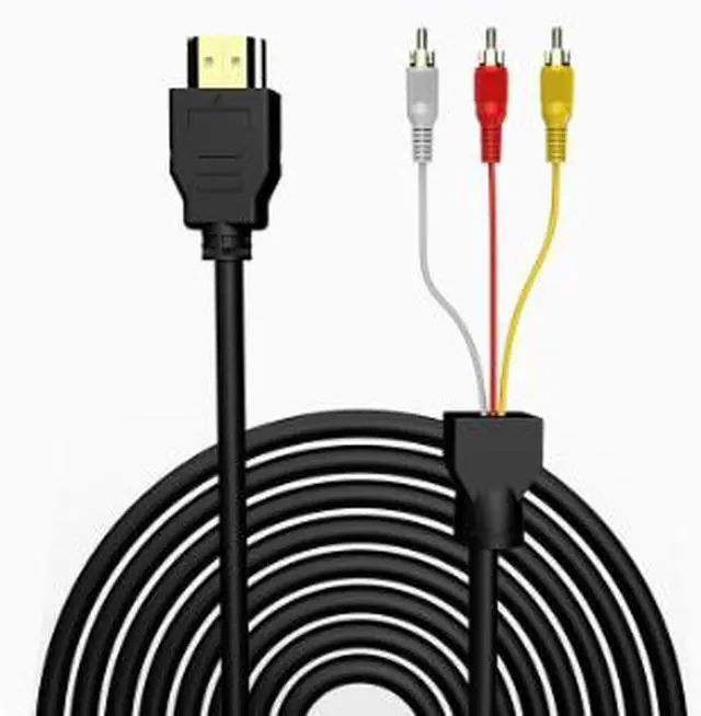 Main image of HDMI to 3RCA AV Cable 4.9FT, HDMI Male to RCA Composite Video Audio Cable Adapter for DVD Player HDTV Converter