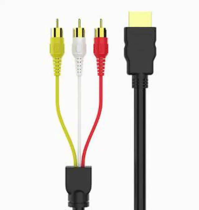 Alt view image 4 of 4 - HDMI to 3RCA AV Cable 4.9FT, HDMI Male to RCA Composite Video Audio Cable Adapter for DVD Player HDTV Converter