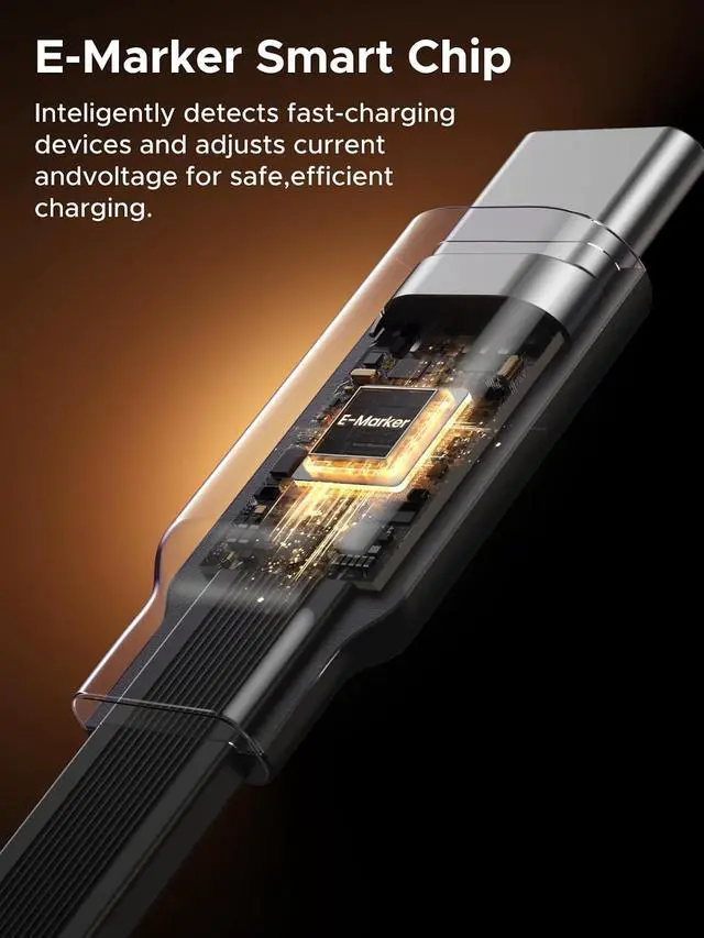 Alt view image 7 of 7 - 100W Retractable USB C Cable, Fast Charging, Black, 3.3FT | Compatible with iPhone 17/16/15, MacBook Pro/Air, Galaxy S26/S25, iPad Pro/Air, Pixel 10/9, Switch, AirPods. Nylon Braided