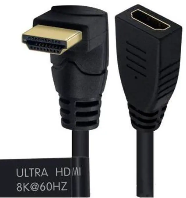 Main image of 1.8M HDMI 2.1 Right Angle Extension Cable Male to Female, 8K@60Hz 4K@120Hz Ultra HD HDMI Adapter Cable