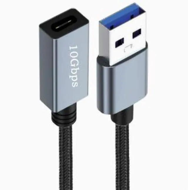 Alt view image 2 of 3 - 1.5M USB 3.2 Gen 2 Extension Cable USB-A Male to USB-C Female Adapter, 10Gbps High Speed Data Transfer Cable with Smart Chip