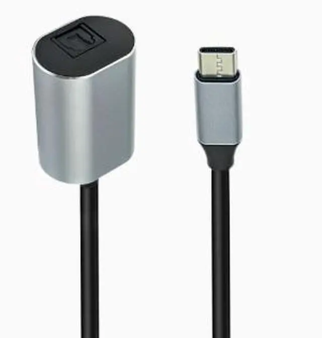 Alt view image 2 of 4 - USB-C to TOSLINK Optical Audio Adapter Cable, SPDIF PCM Stereo Digital Audio Converter, USB Type-C Male to Optical Fiber Female Adapter