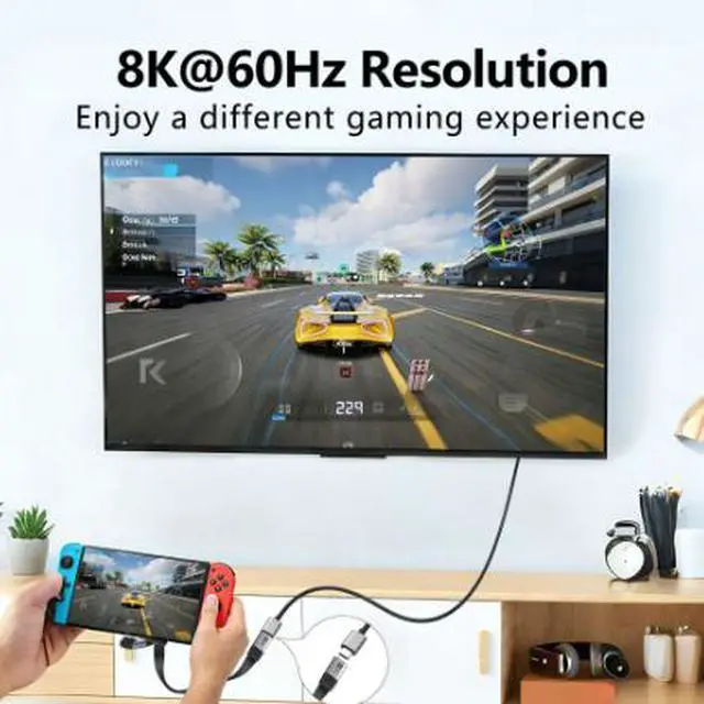 Alt view image 2 of 3 - USB4 Type-C Extension Cable 80Gbps, 240W PD Fast Charging, 8K@60Hz Video Output, Thunderbolt 3/4 Compatible Right Angle USB-C Extension Cord