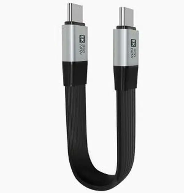 Alt view image 2 of 3 - 1M USB4 Type-C Cable 80Gbps, 240W PD Fast Charging, 8K@60Hz Video, Right Angle USB-C Cable Compatible with Thunderbolt 4/3 VR Gaming