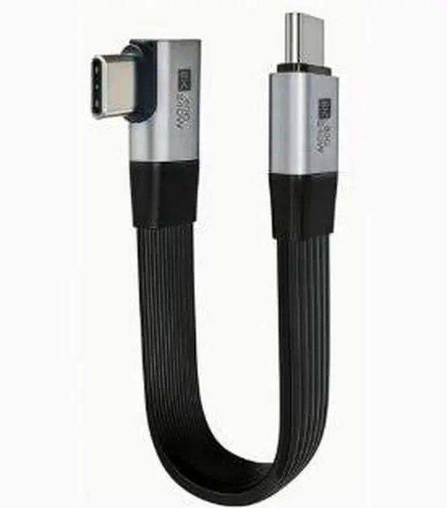 Main image of 20cm USB-C 80Gbps Cable, USB 3.2 Gen2x2 Full Function Right Angle Cable, 240W PD Fast Charging, 8K@60Hz Video, Thunderbolt 4 Compatible