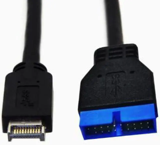 Alt view image 3 of 5 - 30cm USB 3.1 Type-E 20Pin Male to USB 3.0 19/20Pin Header Adapter Cable, Front Panel Extension Cable for ASUS Gigabyte Motherboard