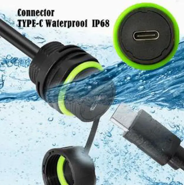 Alt view image 4 of 4 - IP68 Waterproof USB-C 3.1 Panel Mount Extension Cable M20 Type-C Male to Female 10Gbps Data Fast Charging Cable for Industrial Outdoor Applications