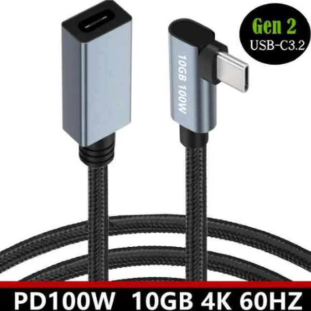 Alt view image 2 of 3 - 1M USB-C 3.2 Gen2 Extension Cable Male to Female 10Gbps 4K@60Hz PD100W Fast Charging E-Marker USB Type-C Extension Cable