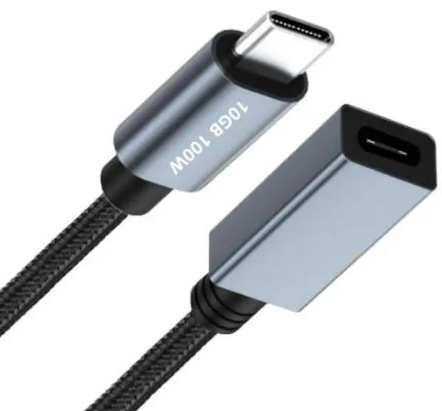 Alt view image 3 of 3 - 1m USB-C 3.2 Gen 2 Cable, 10Gbps High Speed Data Transfer, 100W PD Fast Charging, 4K@60Hz Video Output, USB Type-C Extension Cable for Laptop, Monitor, Docking Station