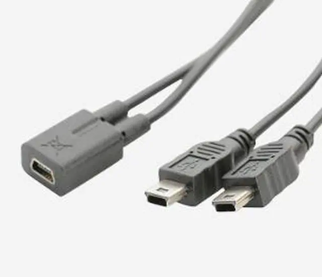 Main image of Mini USB 5Pin Female to Dual Mini USB 5Pin Male Splitter Cable for Dash Cam GPS Navigation Power Adapter 30cm