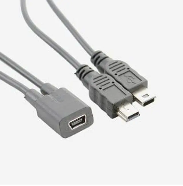 Alt view image 2 of 3 - Mini USB 5Pin Female to Dual Mini USB 5Pin Male Splitter Cable for Dash Cam GPS Navigation Power Adapter 30cm