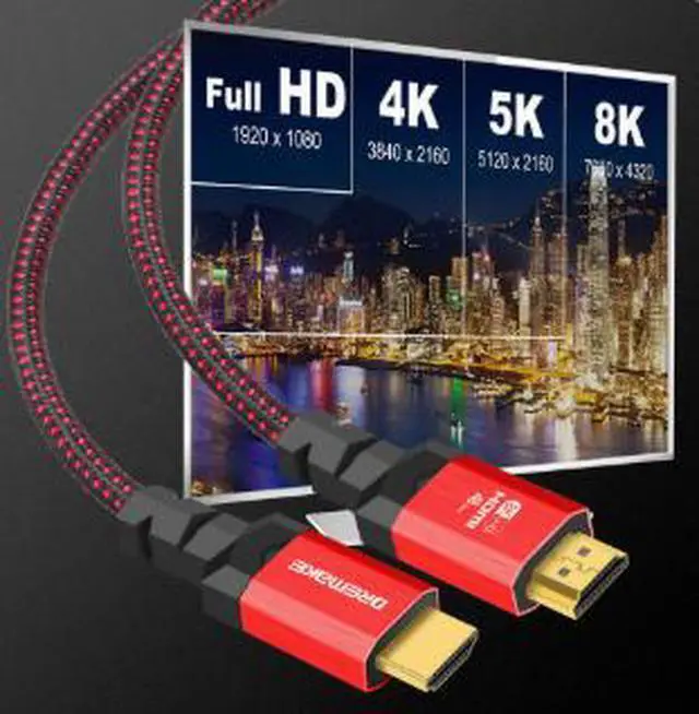 Alt view image 5 of 5 - 3m HDMI 2.1 Cable 8K@60Hz 4K@120Hz 2K@240Hz Ultra High Speed HDMI Cable for TV Monitor PC Gaming