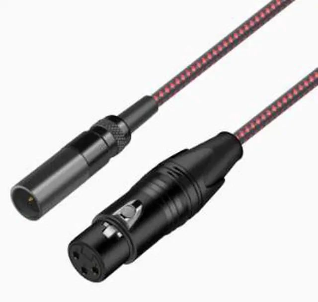 Alt view image 2 of 5 - 0.5M Mini XLR Male to Standard XLR Female Cable, 3-Pin Mini XLR Audio Adapter Cable, 24K Gold Plated Connector with Metal Shell for Microphone, Mixer, Recording Equipment