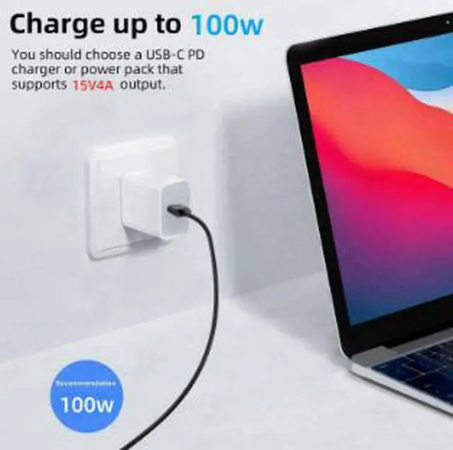 Alt view image 3 of 5 - 1.8M USB-C to Surface Charging Cable 100W PD 15V/3A, Compatible with Microsoft Surface Pro 3/4/5/6/7/8/9, Surface Go, Book, Laptop