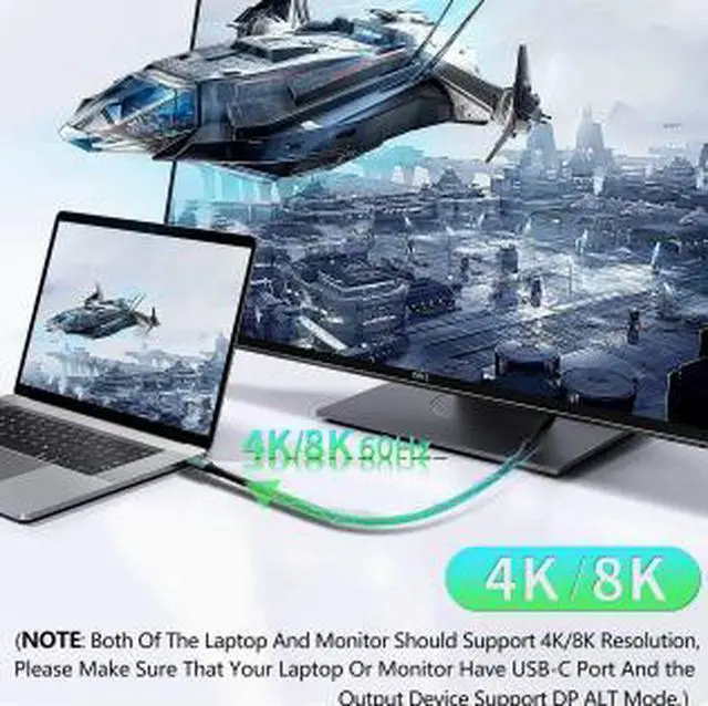 Alt view image 3 of 5 - 1M USB-C to USB-C Cable 100W PD Fast Charging, USB 3.2 Gen 2x2 20Gbps Data Transfer, 8K Video Output, E-Marker Chip Full Feature Cable