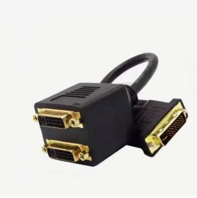 Main image of DVI Splitter Cable, 1 Male to 2 Female Adapter, 1080P HD Video Splitter Cable for PC Graphics Card, Monitor, Gaming Console