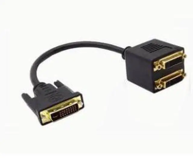 Alt view image 2 of 4 - DVI Splitter Cable, 1 Male to 2 Female Adapter, 1080P HD Video Splitter Cable for PC Graphics Card, Monitor, Gaming Console