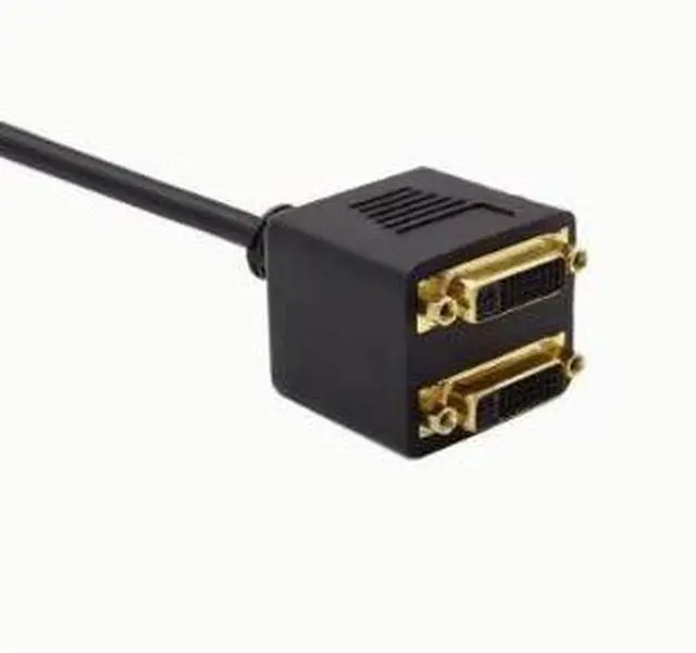 Alt view image 3 of 4 - DVI Splitter Cable, 1 Male to 2 Female Adapter, 1080P HD Video Splitter Cable for PC Graphics Card, Monitor, Gaming Console