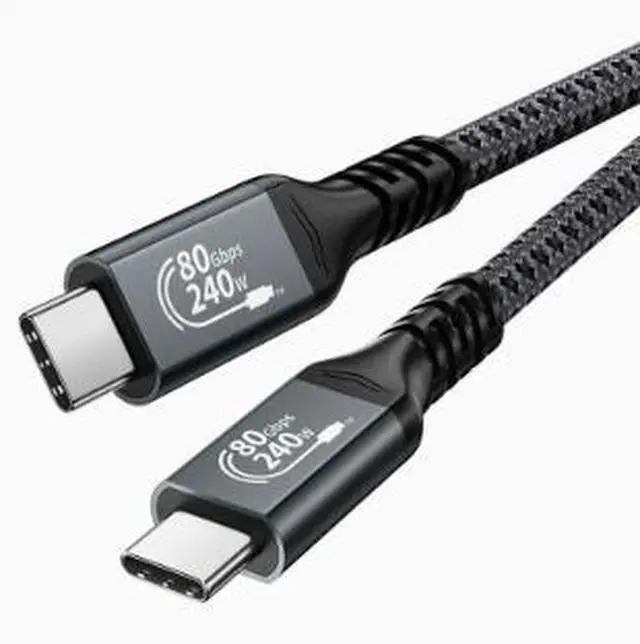 Main image of USB4 Type-C to Type-C Cable, 80Gbps Ultra High Speed Data Transfer Cable with 240W PD Fast Charging, 4K@144Hz Video Support, E-Marker Chip