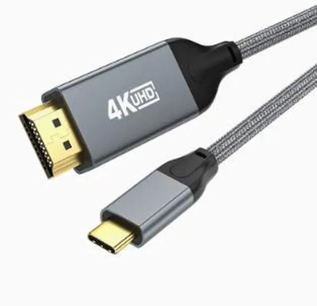 Main image of 3.0M USB Type-C to HDMI Cable, 4K@60Hz Ultra HD Adapter Cable, Type-C Male to HDMI Male Converter with Braided Jacket for Laptop, PC, Monitor and TV