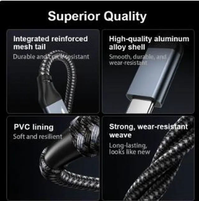 Alt view image 2 of 4 - 0.3M USB4 Type-C Extension Cable, 40Gbps High Speed Data Transfer Cable with 240W PD Charging, 5K@60Hz Video Support, USB-C Male to Female Extender