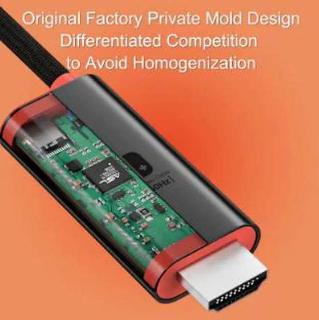 Alt view image 2 of 4 - 2M USB Type-C to HDMI Cable, 4K@60Hz Video Adapter Cable for Laptop, Tablet, Smartphone and Nintendo Switch 2, Aluminum Alloy Shell