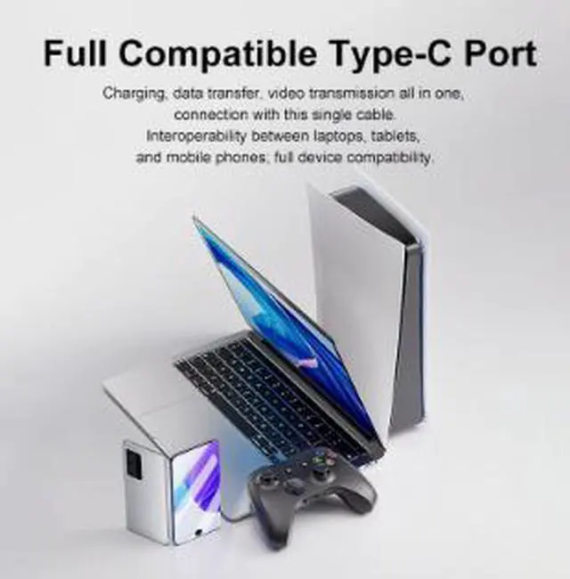 Alt view image 3 of 4 - 1.2M USB4 Type-C Cable, 40Gbps High Speed Data Cable with 240W PD Fast Charging, 4K@144Hz Video Support, Compatible with Thunderbolt 4/3