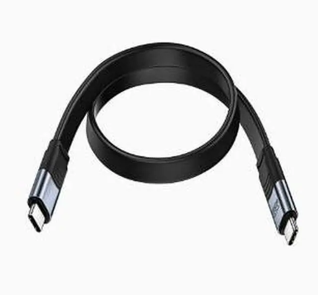 Main image of 0.2M USB4 Flat Type-C to Type-C Cable, 40Gbps High Speed Data Cable with 240W PD Fast Charging, 8K@60Hz Video Support, E-Marker Chip, USB4 M/M Cable