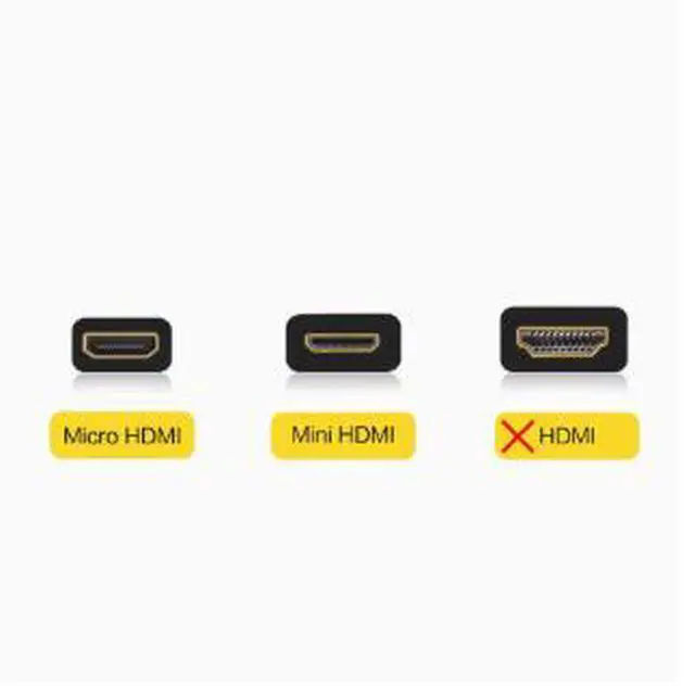Alt view image 2 of 3 - 1M Mini HDMI Male to Micro HDMI Male Cable, High Speed HD Video Cable for Raspberry Pi, Camera, Tablet, Monitor and TV Display