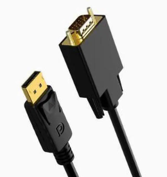 Main image of 1.8M DisplayPort to VGA Adapter Cable, DP Male to VGA Male Converter Cable, 1080P Full HD Video Cable for Laptop, PC, Monitor and Projector