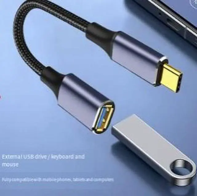 Alt view image 2 of 3 - 3M USB Type-C to USB-A Female OTG Cable, USB 3.0 Type-C Male Adapter Cable, 5Gbps High Speed Data Transfer Cable for Flash Drive, Mouse, Keyboard and Computer