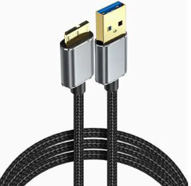 Main image of 2M USB 3.0 A Male to Micro USB 3.0 Cable, High Speed Braided Data Cable for External Hard Drive, HDD Enclosure and Storage Devices