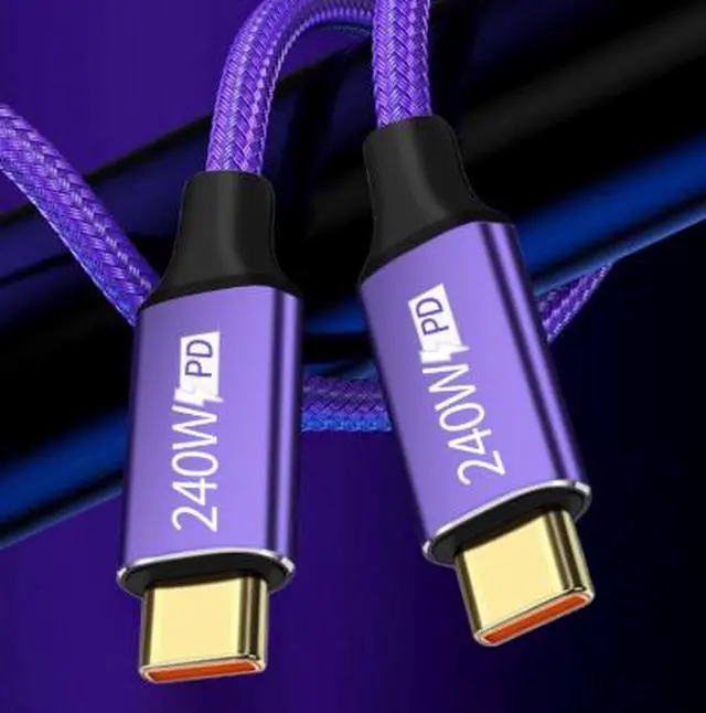 Alt view image 3 of 3 - 2M USB-C to USB-C Cable, 240W PD 3.1 Fast Charging Cable with E-Marker Chip, 48V/5A Power Delivery Cable for Laptop, Phone and Tablet