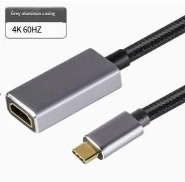 Alt view image 2 of 4 - USB-C to HDMI Cable, 4K@60Hz Ultra HD Adapter Cable, Type-C Male to HDMI Cable for Laptop, Monitor, TV and Projector