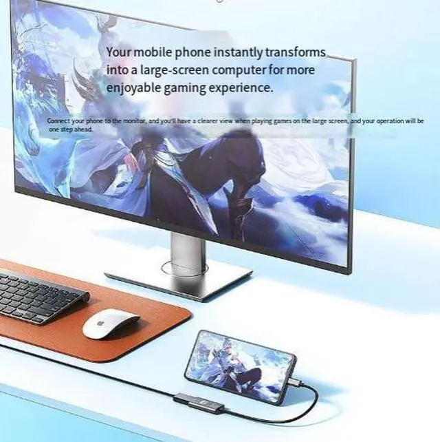 Alt view image 4 of 4 - USB-C to HDMI Cable, 4K@60Hz Ultra HD Adapter Cable, Type-C Male to HDMI Cable for Laptop, Monitor, TV and Projector