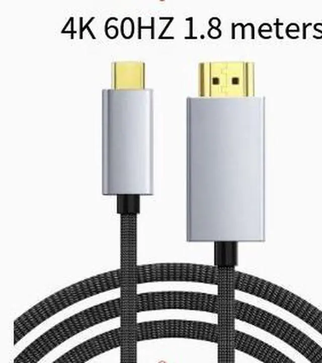Alt view image 2 of 4 - USB-C to HDMI Cable, 4K@60Hz HDR Video Adapter Cable, Type-C Male to HDMI Cable with Gold-Plated Connector for Laptop, Phone, Monitor and TV