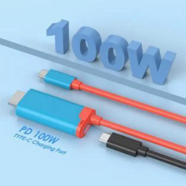 Alt view image 3 of 3 - 1.8M USB-C to HDMI Cable with 100W Power Delivery, 4K@60Hz Video Adapter Cable for Switch, Laptop, Phone, Tablet and Monitor