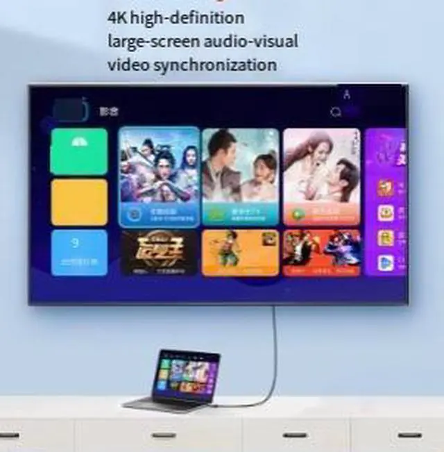 Alt view image 3 of 3 - 1.8M USB-C to Mini HDMI Cable, 4K@60Hz High Definition Video Adapter Cable, Type-C Thunderbolt 3 Compatible Display Cable for Laptop, Camera and Monitor