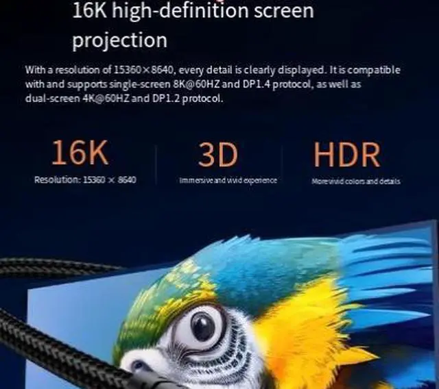 Alt view image 3 of 3 - 1M USB5 Type-C Cable, 80Gbps Ultra High Speed Data Cable with 16K@60Hz Video Output and 240W PD Fast Charging, Compatible with Thunderbolt 5/4/3
