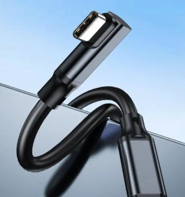 Alt view image 2 of 3 - 5M Right Angle USB-C to USB-C VR Link Cable, USB 3.2 Gen 2x2 20Gbps High Speed Data Cable with 8K@60Hz Video Output for VR Headset, Gaming and External Devices